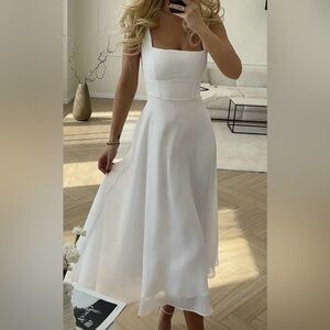 Semi Sheer White Sleeveless Dress
